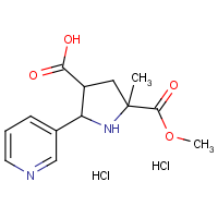 CAS:  | OR303869 | 5-(Methoxycarbonyl)-5-methyl-2-(3-pyridinyl)-3-pyrrolidinecarboxylic acid dihydrochloride