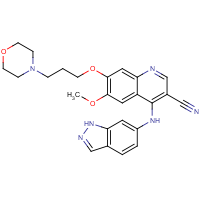 CAS:263170-58-7 | OR305131 | 4-(1H-Indazol-6-ylamino)-6-methoxy-7-[3-(morpholin-4-yl)propoxy]quinoline-3-carbonitrile