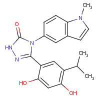 CAS: 888216-25-9 | OR305233 | 2,4-Dihydro-5-[2,4-dihydroxy-5-isopropylphenyl]-4-(1-methyl-1H-indol-5-yl)-3H-1,2,4-triazol-3-one