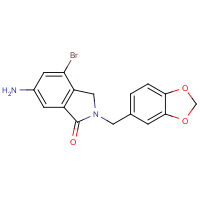 CAS:169043-96-3 | OR305275 | 6-Amino-2-(1,3-benzodioxol-5-ylmethyl)-4-bromo-2,3-dihydro-1H-isoindol-1-one