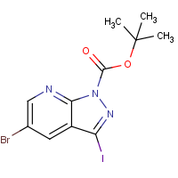 CAS: 916326-31-3 | OR305388 | tert-Butyl 5-bromo-3-iodo-1H-pyrazolo[3,4-b]pyridine-1-carboxylate