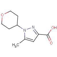 CAS:  | OR306208 | 5-Methyl-1-(tetrahydro-2H-pyran-4-yl)-1H-pyrazole-3-carboxylic acid