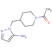 CAS:  | OR306254 | 1-{4-[(5-Amino-1H-pyrazol-1-yl)methyl]piperidin-1-yl}ethan-1-one