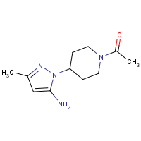 CAS:  | OR306334 | 1-[4-(5-Amino-3-methyl-1H-pyrazol-1-yl)piperidin-1-yl]ethan-1-one
