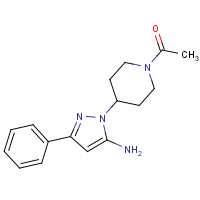 CAS:  | OR306337 | 1-[4-(5-Amino-3-phenyl-1H-pyrazol-1-yl)piperidin-1-yl]ethan-1-one