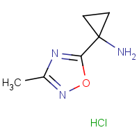 CAS: 1159737-11-7 | OR306345 | 1-(3-Methyl-1,2,4-oxadiazol-5-yl)cyclopropan-1-amine hydrochloride
