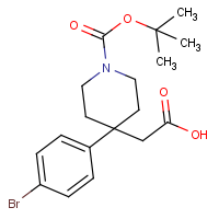 CAS:  | OR306513 | 2-[4-(4-Bromophenyl)-1-(tert-butoxycarbonyl)piperidin-4-yl]acetic acid