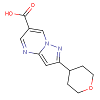 CAS: | OR306617 | 2-(Tetrahydro-2H-pyran-4-yl)pyrazolo[1,5-a]pyrimidine-6-carboxylic acid