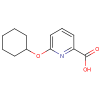 CAS:1215727-89-1 | OR30771 | 6-(Cyclohexyloxy)pyridine-2-carboxylic acid