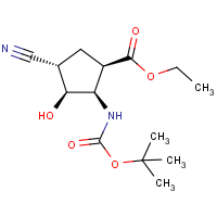 CAS:1175872-32-8 | OR308213 | Ethyl (1R*,2R*,3S*,4S*)-2-(tert-butoxycarbonylamino)-4-cyano-3-hydroxycyclopentane-carboxylate
