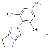 CAS:862893-81-0 | OR308227 | 2-(2,4,6-Trimethyl-phenyl)-2,5,6,7-tetrahydro-pyrrolo[2,1-c][1,2,4]triazol-4-ylium chloride