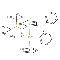 CAS:277306-29-3 | OR31030 | (2S)-1-[(1S)-1-[Bis(1,1-dimethylethyl)phosphino]ethyl]-2-(diphenylphosphino)ferrocene