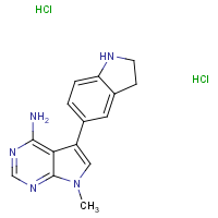 CAS:1337533-85-3 | OR310816 | 5-(2,3-Dihydro-1H-indol-5-yl)-7-methyl-7H-pyrrolo[2,3-d]pyrimidin-4-amine dihydrochloride
