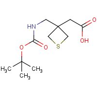 CAS:  | OR312115 | 2-(3-(((tert-Butoxycarbonyl)amino)methyl)thietan-3-yl)acetic acid
