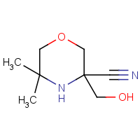 CAS:1823894-55-8 | OR312346 | 3-(Hydroxymethyl)-5,5-dimethylmorpholine-3-carbonitrile