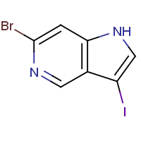 CAS: 1000341-73-0 | OR31655 | 6-Bromo-3-iodo-1H-pyrrolo[3,2-c]pyridine