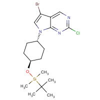 CAS: 1392804-15-7 | OR317252 | 5-Bromo-7-[trans-4-(tert-butyldimethylsilanyloxy)cyclohexyl]-2-chloro-7H-pyrrolo[2,3-d]pyrimidine