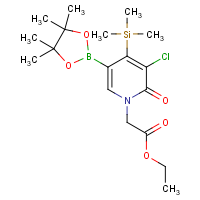CAS:1417647-15-4 | OR318097 | Ethyl 2-(3-chloro-2-oxo-5-(4,4,5,5-tetramethyl-1,3,2-dioxaborolan-2-yl)-4-(trimethylsilyl)pyridin-1(