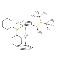 CAS:158923-11-6 | OR31838 | (2R)-1-[(1R)-1-[Bis(1,1-dimethylethyl)phosphino]ethyl]-2-(dicyclohexylphosphino)ferrocene