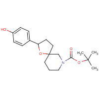 CAS:1206970-20-8 | OR322689 | 2-(4-Hydroxy-phenyl)-1-oxa-7-aza-spiro[4.5]decane-7-carboxylic acid tert-butyl ester
