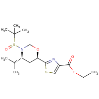 CAS:  | OR323238 | (+)-2-[(SS,1R,3R)-4-Isopropyl-3-(2-methylpropane-2-sulfinyl)-[1,3]oxazinan-6-yl]thiazole-4-carboxylic acid ethyl ester