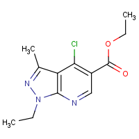 CAS:37801-47-1 | OR32351 | Ethyl 4-chloro-1-ethyl-3-methyl-1H-pyrazolo[3,4-b]pyridine-5-carboxylate