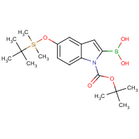 CAS:335649-61-1 | OR3422 | 5-{[(tert-Butyl)dimethylsilyl]oxy}-1H-indole-2-boronic acid, N-BOC protected