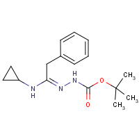 CAS:1053657-34-3 | OR346035 | N'-[1-Cyclopropylamino-2-phenylethylidene]hydrazinecarboxylic acid tert-butyl ester