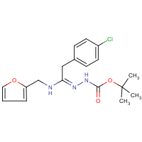 CAS:1053657-85-4 | OR346045 | N'-[2-(4-Chlorophenyl)-1-[(furan-2-ylmethyl)amino]ethylidene]hydrazinecarboxylic acid tert-butyl ester