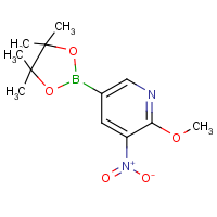 CAS: 1083168-94-8 | OR361386 | 2-Methoxy-3-nitro-5-(4,4,5,5-tetramethyl-1,3,2-dioxaborolan-2-yl)-pyridine