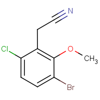 CAS: 1822851-97-7 | OR400349 | 3-Bromo-6-chloro-2-methoxyphenylacetonitrile