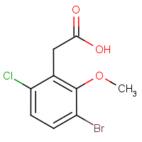 CAS: 1823566-24-0 | OR400373 | 3-Bromo-6-chloro-2-methoxyphenylacetic acid