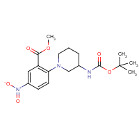 CAS: 1221791-90-7 | OR40287 | Methyl 2-{3-[(tert-butoxycarbonyl)amino]piperidin-1-yl}-5-nitrobenzoate