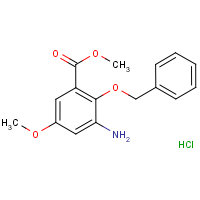 CAS: 1221792-96-6 | OR40308 | Methyl 3-amino-2-(benzyloxy)-5-methoxybenzoate hydrochloride