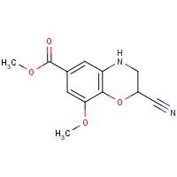 CAS:1221792-69-3 | OR40314 | Methyl 2-cyano-3,4-dihydro-8-methoxy-2H-1,4-benzoxazine-6-carboxylate