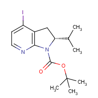 CAS: 2366996-94-1 | OR40693 | tert-Butyl (2R)-4-iodo-2-isopropyl-2,3-dihydropyrrolo[2,3-b]pyridine-1-carboxylate