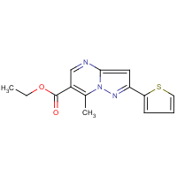 CAS:162286-69-3 | OR4082 | Ethyl 7-methyl-2-(thien-2-yl)pyrazolo[1,5-a]-pyrimidine-6-carboxylate