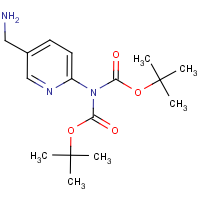 CAS:1027511-51-8 | OR41137 | 2-Amino-5-(aminomethyl)pyridine, 2,2-Bis-BOC protected