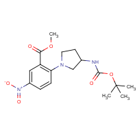 CAS: 1242268-23-0 | OR42143 | Methyl 2-{3-[(tert-butoxycarbonyl)amino]pyrrolidin-1-yl}-5-nitrobenzoate
