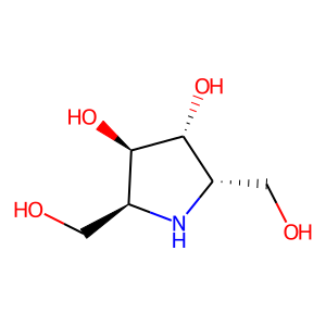 CAS:105015-44-9 | OR4450T | (2S,3R,4R,5S)-2,5-Bis(hydroxymethyl)pyrrolidine-3,4-diol