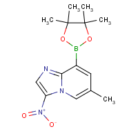 CAS:  | OR450083 | 6-Methyl-3-nitro-8-(4,4,5,5-tetramethyl-1,3,2-dioxaborolan-2-yl)imidazo[1,2-a]pyridine