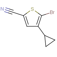CAS:2301170-03-4 | OR45203 | 5-Bromo-4-(cyclopropyl)thiophene-2-carbonitrile