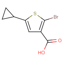 CAS:2091719-00-3 | OR45207 | 2-Bromo-5-(cyclopropyl)thiophene-3-carboxylic acid