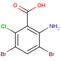 CAS: 143769-25-9 | OR4663 | 2-Amino-6-chloro-3,5-dibromobenzoic acid