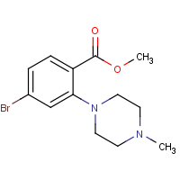 CAS:1434128-45-6 | OR470640 | Methyl 4-Bromo-2-(4-methyl-1-piperazinyl)benzoate