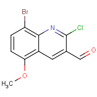CAS: 1259319-35-1 | OR471390 | 8-Bromo-2-chloro-5-methoxyquinoline-3-carbaldehyde