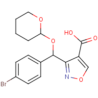 CAS: 2006277-37-6 | OR471404 | 3-[(4-Bromophenyl)[(2-tetrahydropyranyl)oxy]methyl]isoxazole-4-carboxylic acid