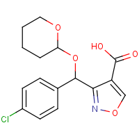 CAS: 2006277-13-8 | OR471408 | 3-[(4-Chlorophenyl)[(2-tetrahydropyranyl)oxy]methyl]isoxazole-4-carboxylic acid
