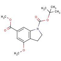 CAS:928771-49-7 | OR471587 | Methyl 1-(tert-butoxycarbonyl)-4-methoxyindoline-6-carboxylate