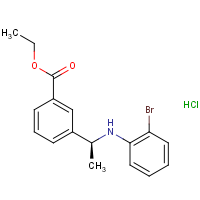 CAS:  | OR475026 | Ethyl 3-[(1S)-1-(2-bromoanilino)ethyl]benzoate hydrochloride